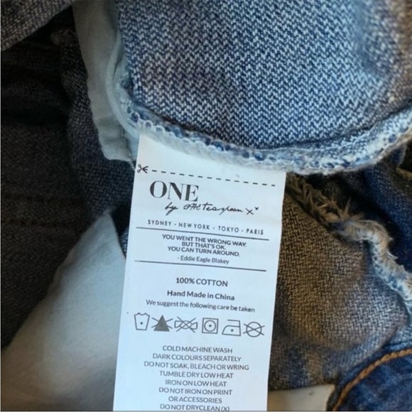 Revolve One Teaspoon Boyfriend Awesome Baggies Jeans Distressed straight leg 25 - Picture 5 of 16